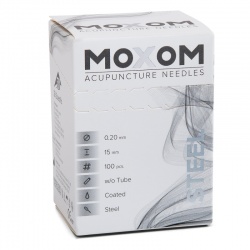 MOXOM Steel Silicone Coated Acupuncture Needles (Pack of 100)